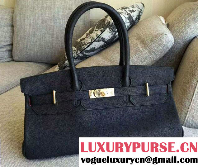 Hermes Birkin 42cm Bag in Original Togo Leather Bag Black/Fuchsia