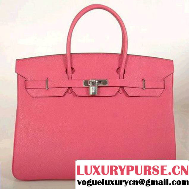 Hermes Birkin 40CM Togo Leather Tote Bag H40 Peach Silver