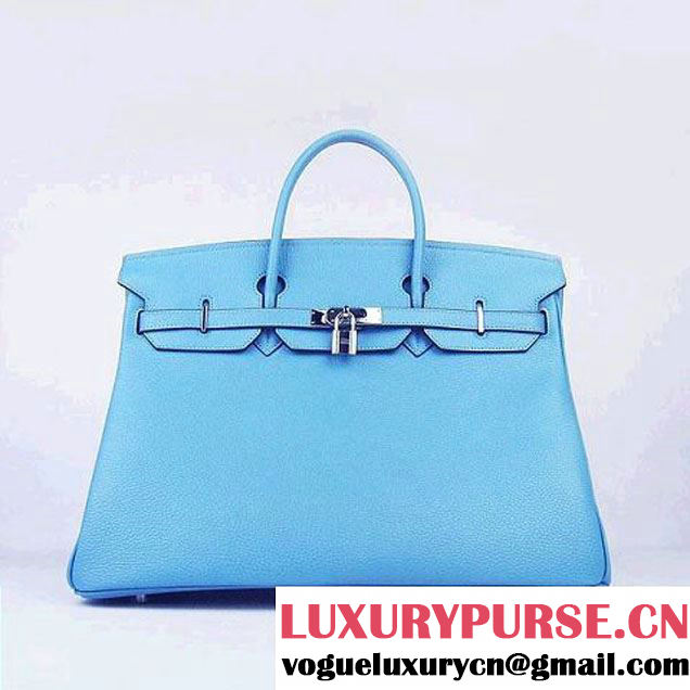 Hermes Birkin 40cm Togo Bag Light Blue 6099