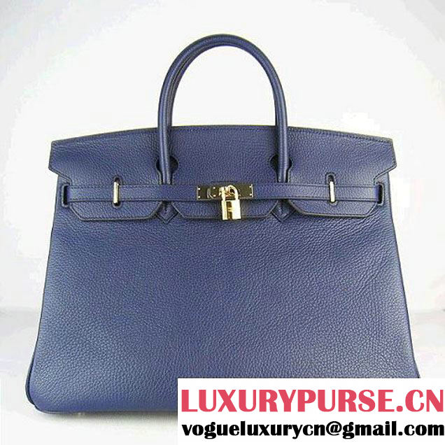 Hermes Birkin 40CM Togo Bag Dark Blue 6099 Gold