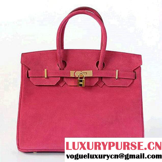 Hermes Birkin 35CM Tote Bag Nubuck Leather Peach