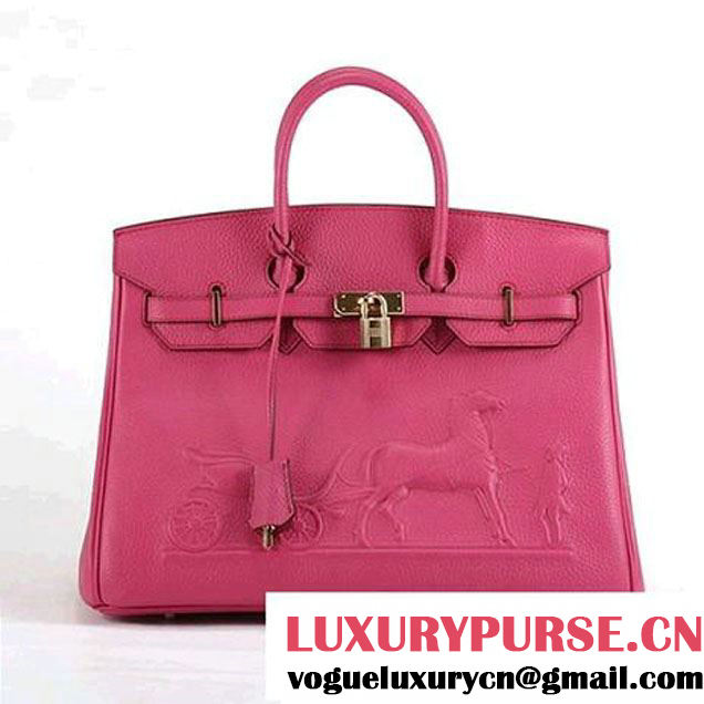 Hermes Birkin 35cm Horse-Drawn 6089 Roseo Golden