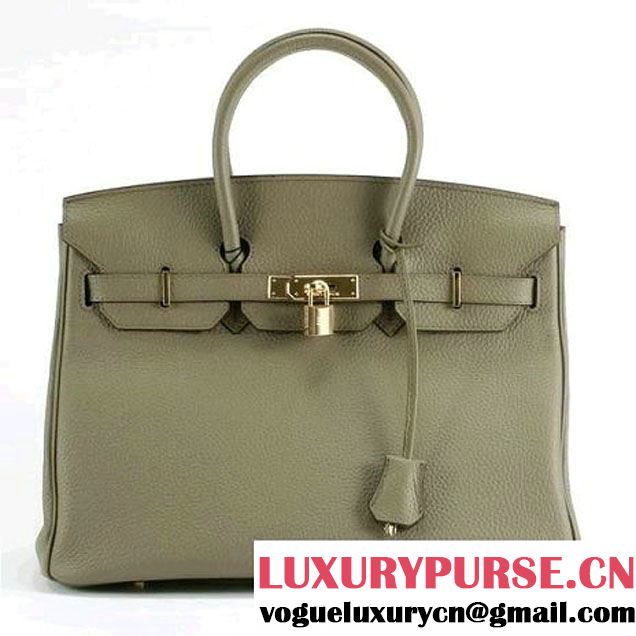 Hermes Birkin 35CM Togo Leather Handbag 6089 Dark Grey Golden