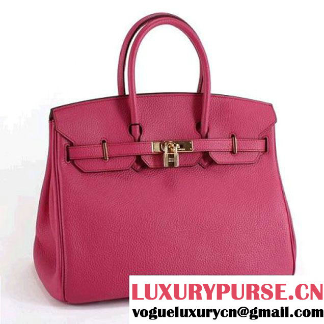 Hermes Birkin 35CM Togo Leather Handbag 6089 Rose Golden