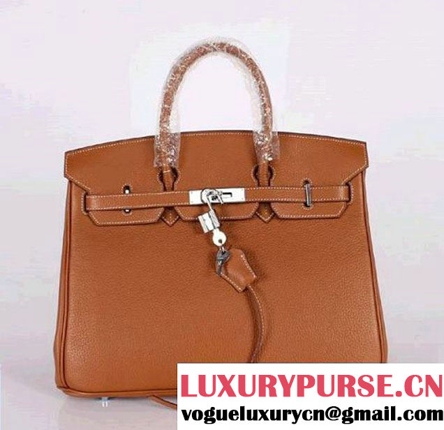 Hermes Birkin 35CM Tote Bag Clemence Leather H-35 Camel