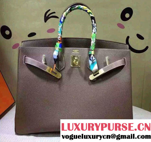 Hermes Birkin 30/35 Bag in Original Epsom Leather Bag Taupe