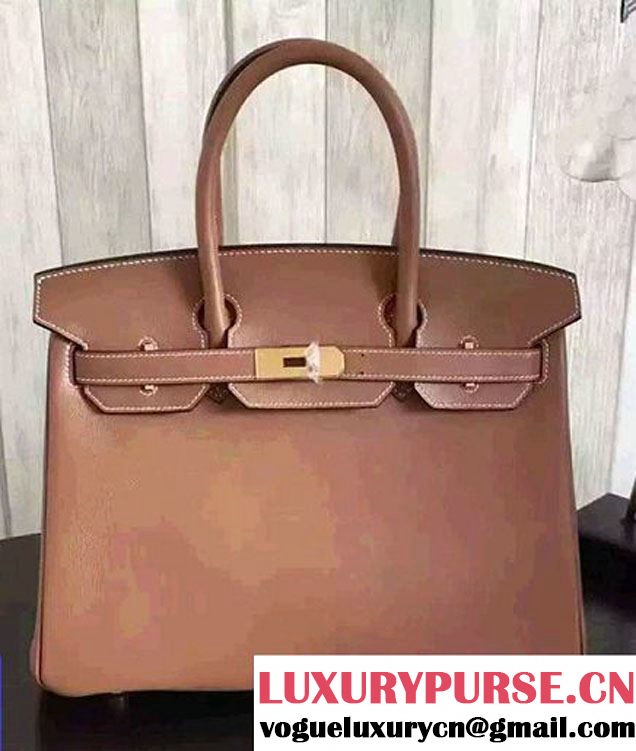 Hermes Birkin 30/35 Bag in Original Swift Leather Bag Brown