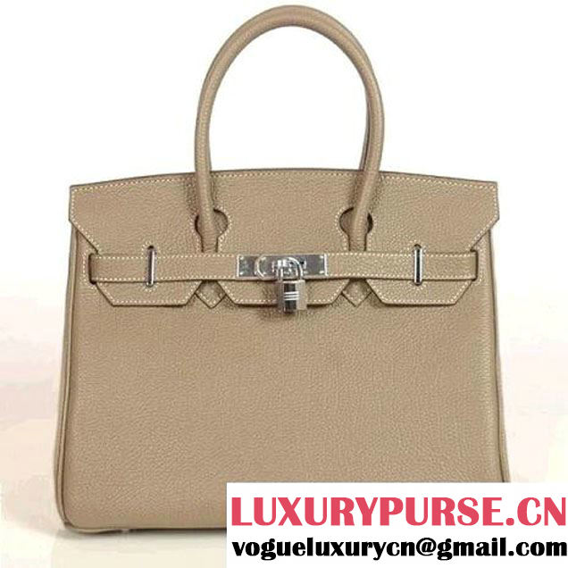 Hermes Birkin 30CM Tote Bags Smooth Togo Leather Dark Grey