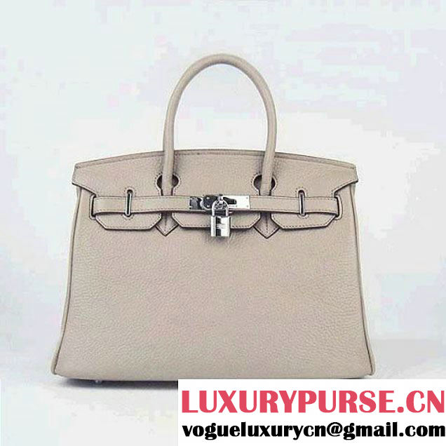 Hermes Birkin 30cm Togo Leather Bag Grey 6088