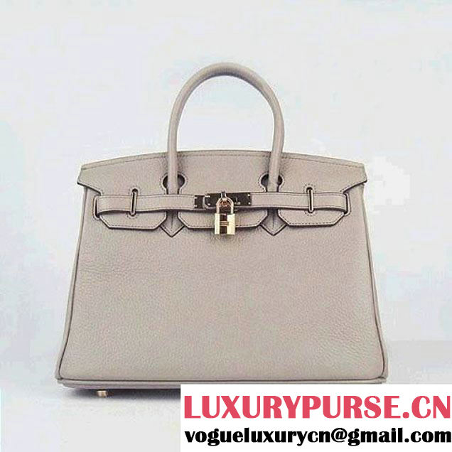 Hermes Birkin 30cm Togo Leather Bag Grey 6088