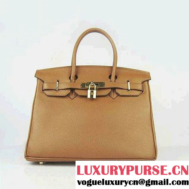 Hermes Birkin 30cm Togo Leather Bag Light Coffee 6088