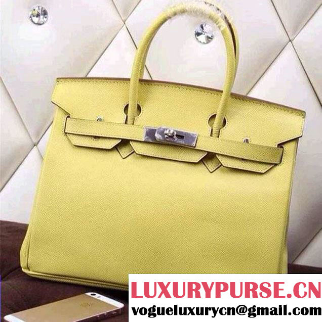 Hermes Birkin 30/35 Epsom Leather Bag Yellow