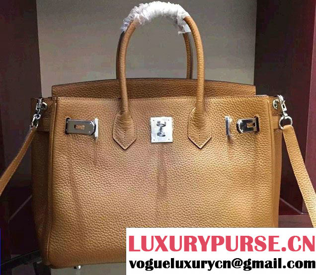 Hermes Togo Leather Birkin 30cm Medium Bag Khaki 2016