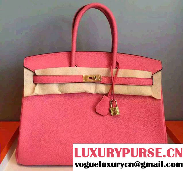 Hermes Birkin 30/35 Bag in Original Togo Leather Bag Rouge