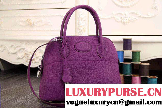 Hermes Bolide Tote Bag in Original Leather Purple