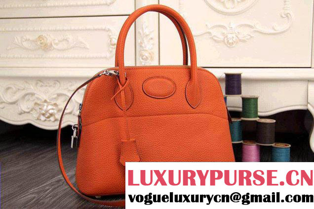 Hermes Bolide Tote Bag in Original Leather Orange