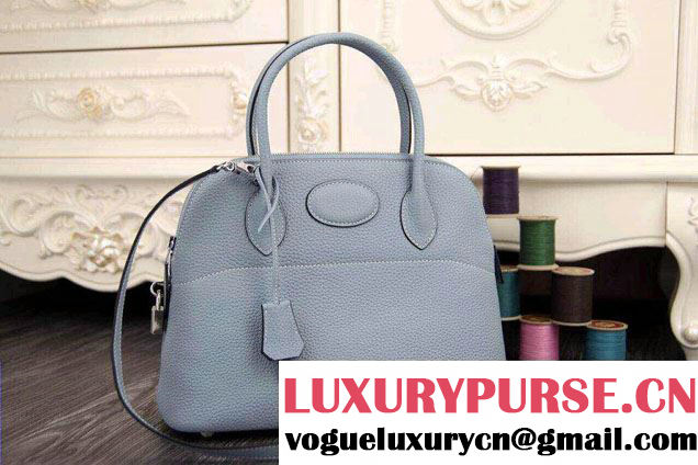 Hermes Bolide Tote Bag in Original Leather Sky Blue