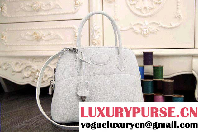 Hermes Bolide Tote Bag in Original Leather White