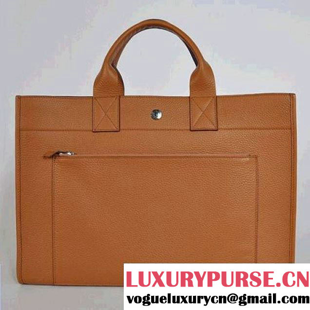 Hermes Briefcase 40CM Bag Clemence Leather Camel