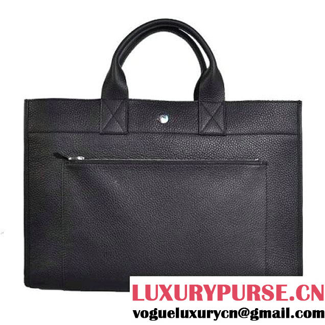 Hermes Briefcase 40CM Clemence Leather Bag Black