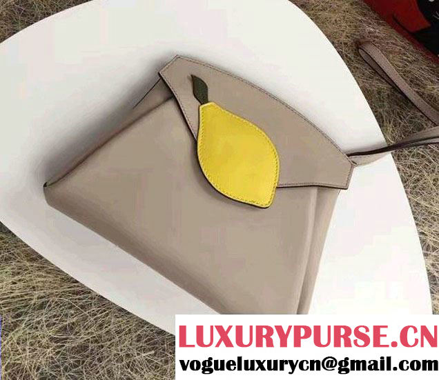 Hermes Tutti Frutti Hermail Clutch Bag Light Gray 2016