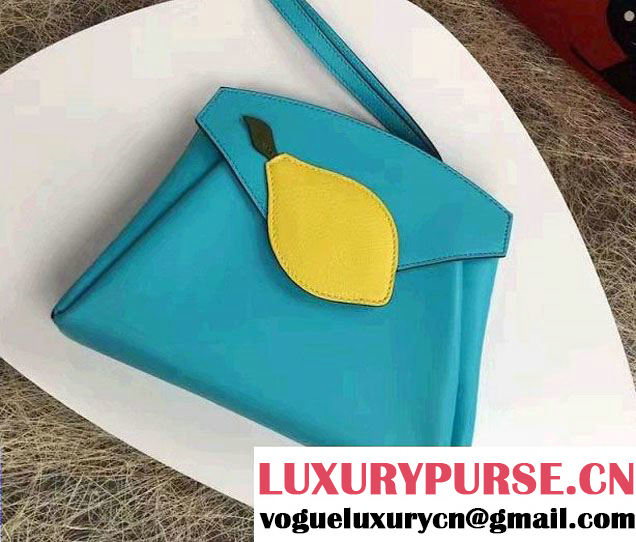 Hermes Tutti Frutti Hermail Clutch Bag Turquoise 2016