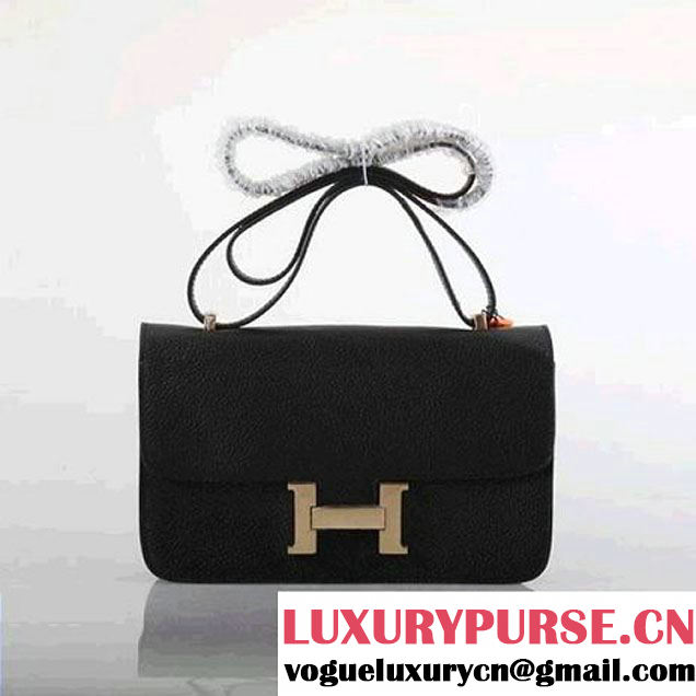 Hermes Constance Bag Togo Leather 1622L Black Golden