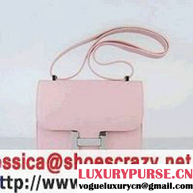 Hermes Constance Bag Pink Oxhide Leather Silver