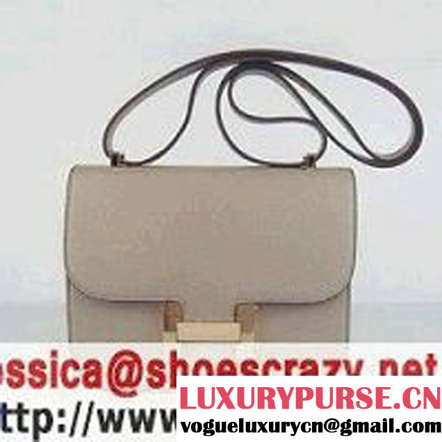 Hermes Constance Bag Grey Oxhide Leather Gold