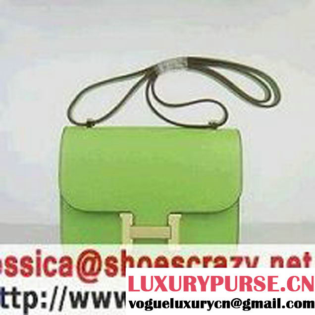 Hermes Constance Bag Green Oxhide Leather Gold