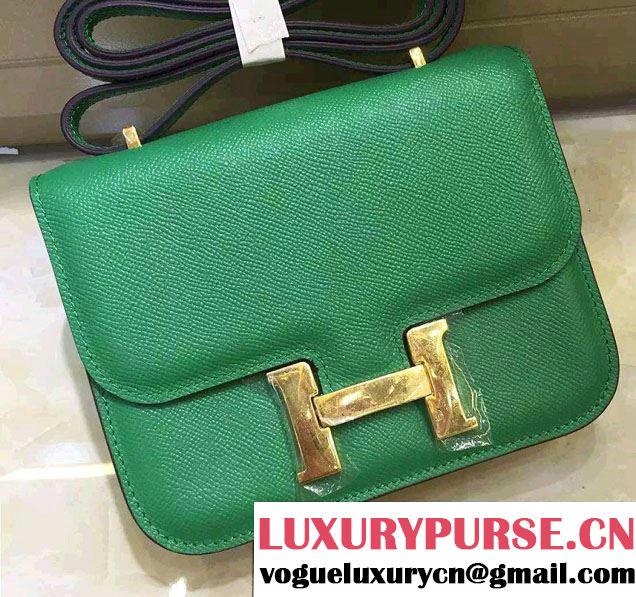 Hermes Epsom Leather Constance 18cm Bag Green