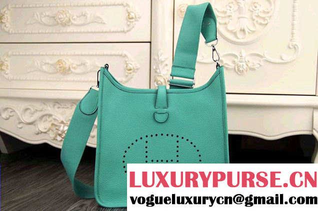 Hermes Evelyne III PM Bag in Origianl Leather Turquoise