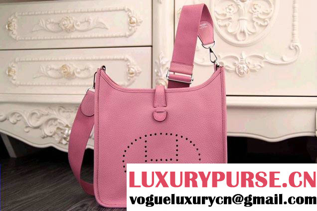 Hermes Evelyne III PM Bag in Origianl Leather Pink