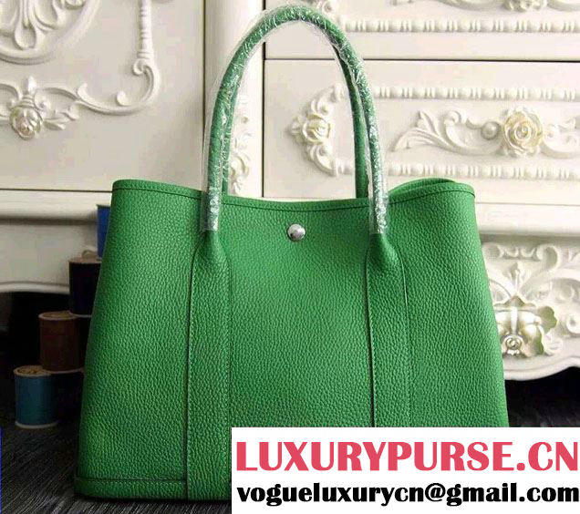 Hermes Original Togo Leather Garden Party 30cm/36cm Bag Green