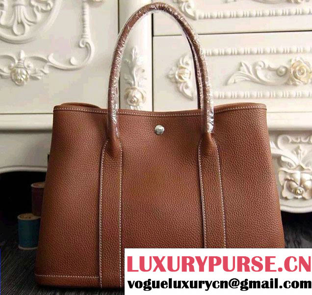 Hermes Original Togo Leather Garden Party 30cm/36cm Bag Brown