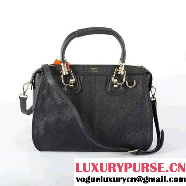 Hermes 2012 New Medium Shoulder Bag 0322 Black - $299.00