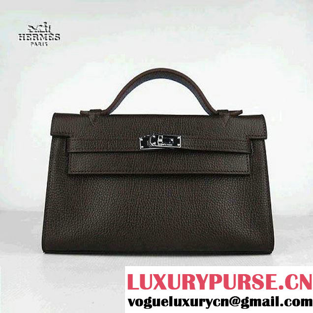 Hermes H008 cattle neck stripe dark coffee bags