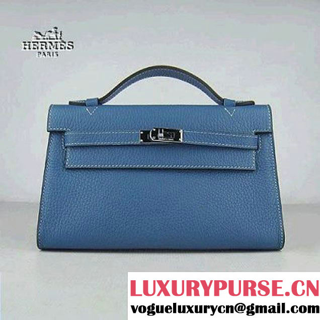 Hermes Kelly 22cm H008 blue bags