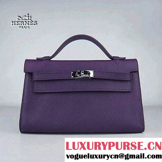 Hermes Kelly 22cm H008 Purple bags