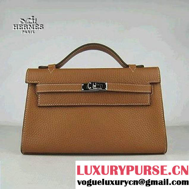 Hermes Kelly 22cm H008 light coffee bags