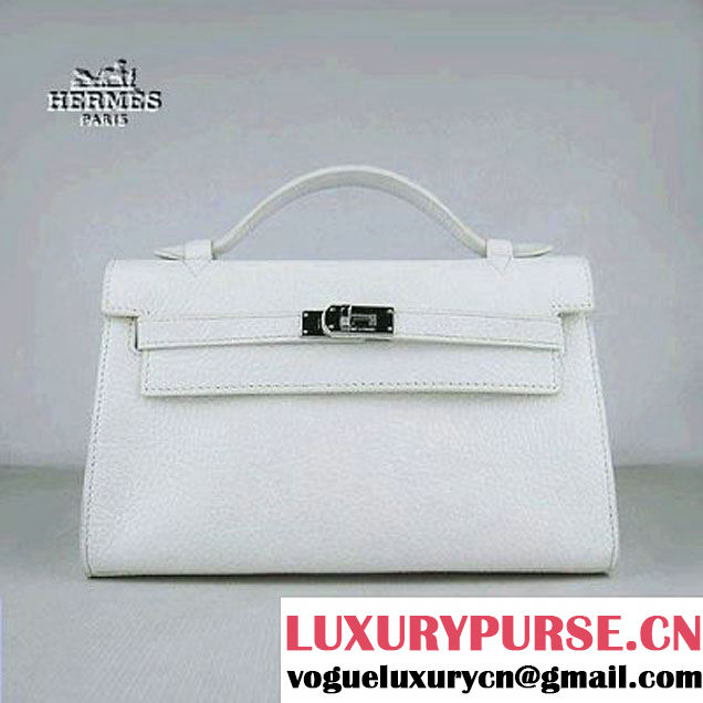 Hermes Kelly 22cm H008 White bags