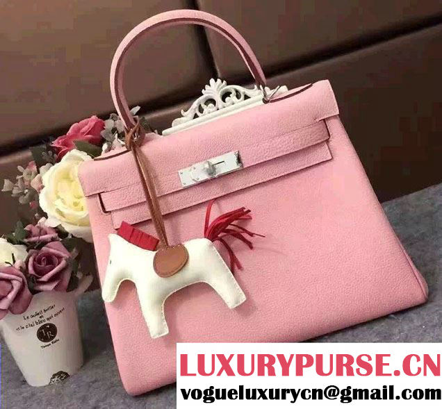 Hermes Kelly 28cm/32cm Bag in Original Togo Leather Pink