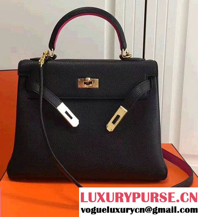 Hermes Kelly 28CM/32CM Bag In Togo Leather With Gold Hardware Black