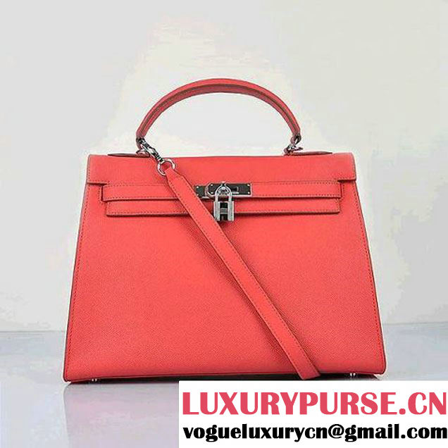 Hermes Kelly 32cm Bags Togo Leather Light Red