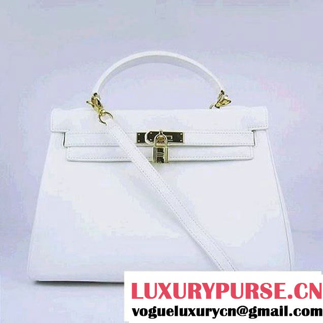 Hermes Kelly 32cm Bags Togo Leather 6108 White Golden