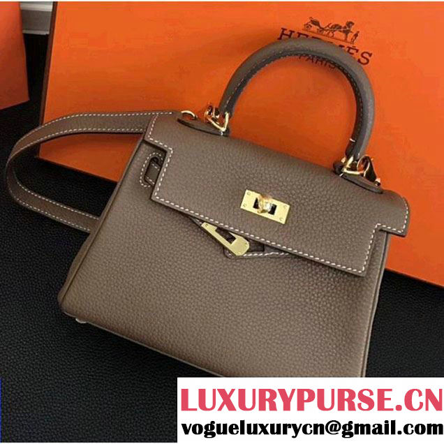 Hermes kelly 20cm Togo Calfskin Leather Bag Khaki (FL-7122363 )