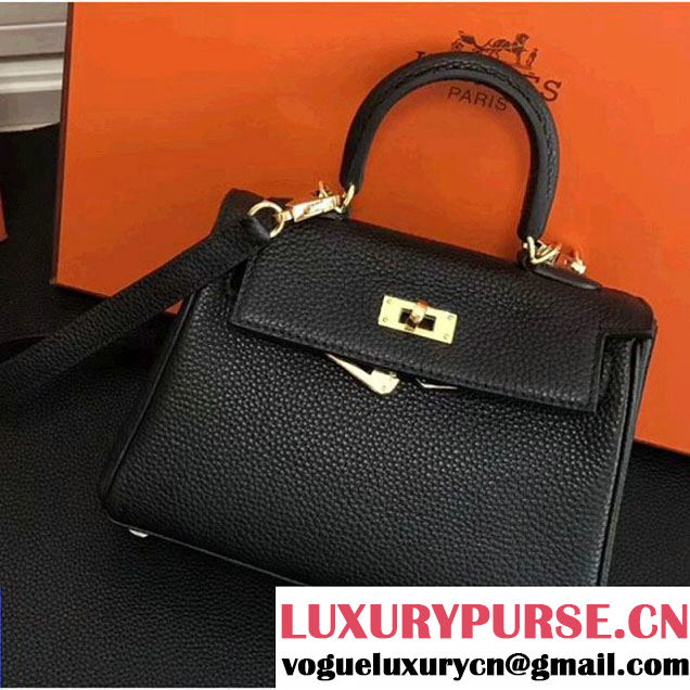 Hermes kelly 20cm Togo Calfskin Leather Bag Black (FL-7122359 )