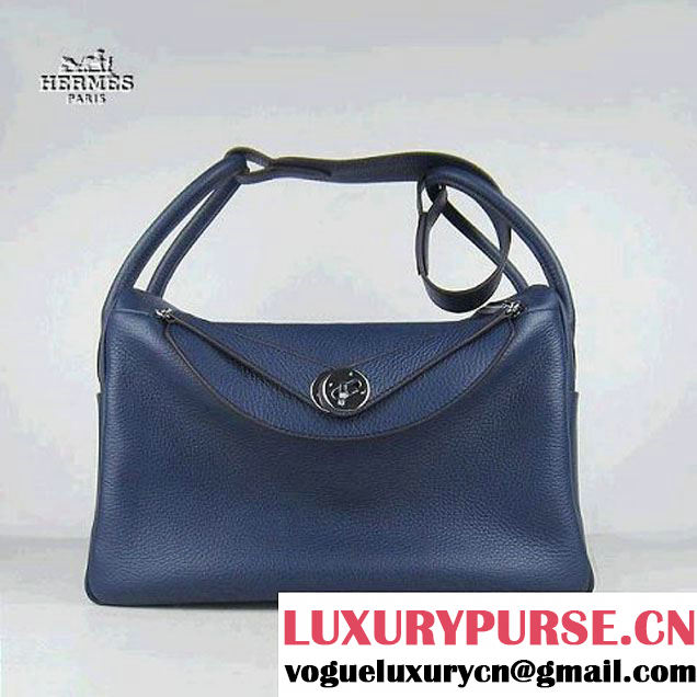 Hermes Women Shoulder Bag Dark Blue 6208