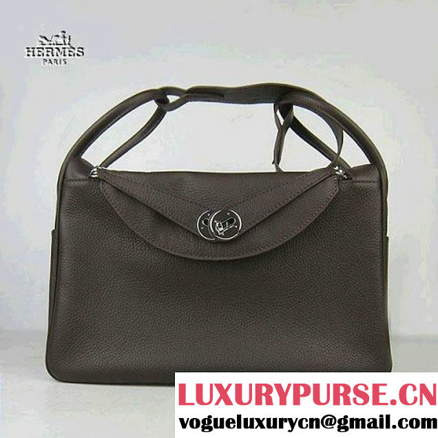 Hermes Women Shoulder Bag Dark Coffee 6208