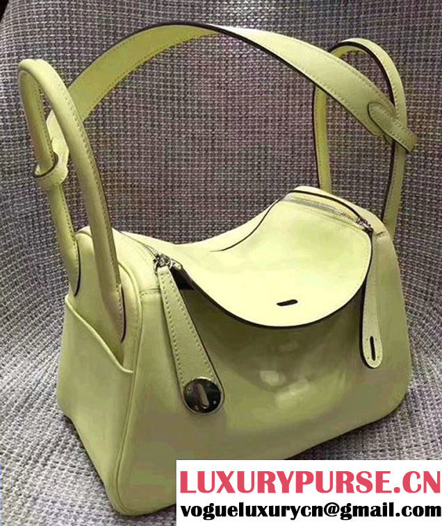 Hermes Lindy 26/30 Bag In Original Swift Leather Gold/Sliver Hardware Fluorescence